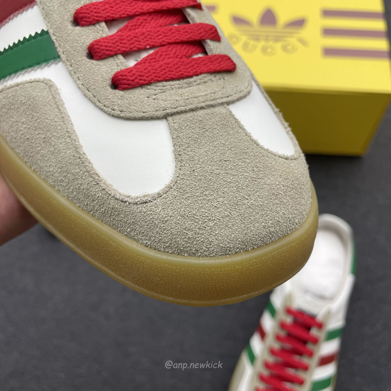 Adidas X Gucci Gazelle White Green Red 726487 Aaa43 9547 (9) - newkick.cc